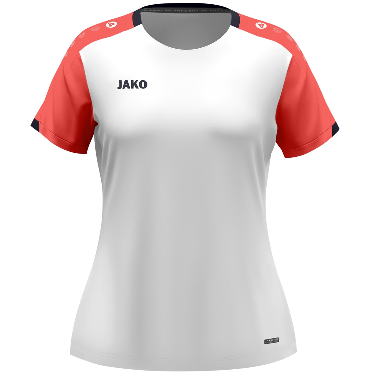 JAKO T-shirt Dynamic femmes (blanc/corail/marine / Taille S / Femmes)