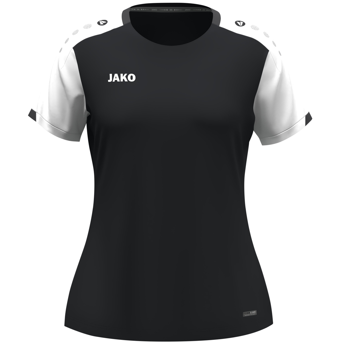 JAKO T-Shirt Dynamic Damen (schwarz/weiß/anthrazit / Größe L (42/44) / Damen Sportgrößen)