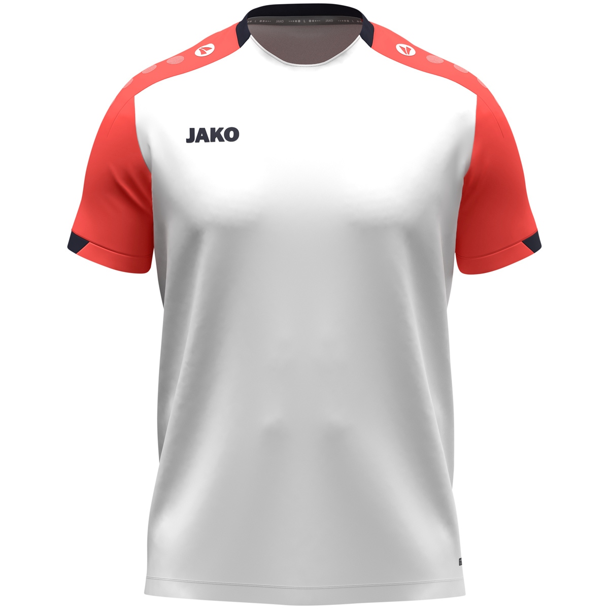 JAKO T-shirt Dynamic (blanc/corail/marine / Taille S / Unisexe)