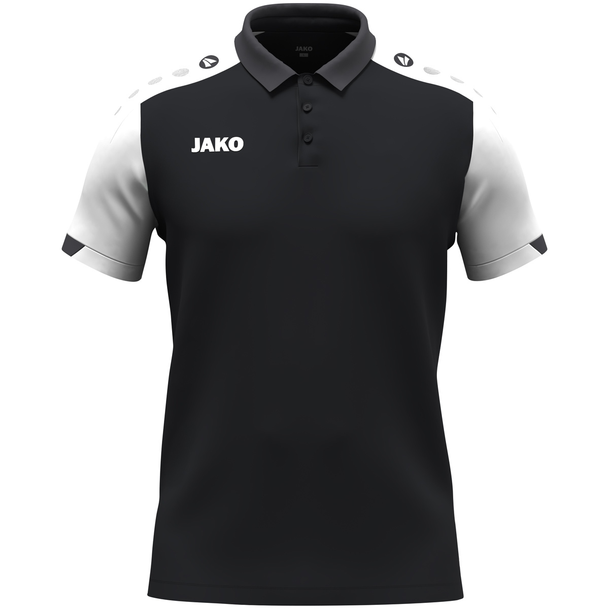 JAKO Polo Dynamic (schwarz/weiß/anthrazit / Größe M / Unisex)
