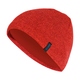 Knitted cap red melange Front View