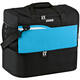 Sports bag Competition 2.0 with base compartment black/aqua Front View