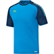 T-shirt Champ JAKO blue/seablue/neon yellow Front View