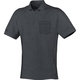 Polo Team with pocket anthracite melange Front View