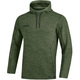 Hooded sweater Premium Basics khaki melange Front View