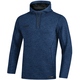 Hooded sweater Premium Basics seablue melange Front View