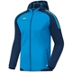 Hooded jacket Champ JAKO blue/seablue/neon yellow Front View