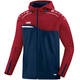 Hooded jacket Competition 2.0 saeblue/wine red Front View