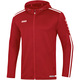 Hooded jacket Striker 2.0 chili red/white Front View