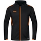 Hooded jacket Challenge black/neon orange Picture on person