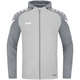 KidsHooded jacket Performance soft grey/stone grey Front View