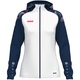 womanJas met kap Sonic damesmaten wit/marine/rood Voorkant