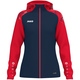 womanJas met kap Sonic damesmaten marine/rood Voorkant