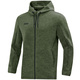 Hooded jacket Premium Basics khaki melange Front View