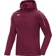 Hooded jacket Classico maroon Front View