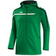 Hooded jacket Performance sport green/white/black Front View