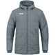 Coach jacket Team with hood stone grey Front View