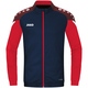 Polyester jacket Performance seablue/red Picture on person