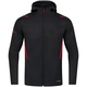 KidsHooded leisure jacket Challenge black melange/red Front View