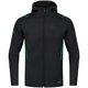 KidsHooded leisure jacket Challenge black melange/sport green Front View