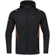 KidsHooded leisure jacket Challenge black melange/neon orange Front View