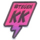 Badge Tegen KK purple/pink/schwarz/weiß Voorkant