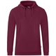 Hooded sweater Organic maroon Front View