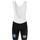 Cycling short with straps men black/JAKOblue Front View