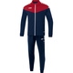 Polyster tracksuit Champ 2.0 marine/chili rot Front View