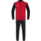 Tracksuit Polyester Performance red/black Front View