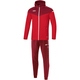 Polyster tracksuit Champ 2.0 with hood rot/weinrot Front View