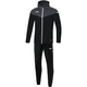 Polyster tracksuit Champ 2.0 with hood schwarz/anthrazit Front View