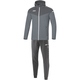 Polyster tracksuit Champ 2.0 with hood steingrau/anthra light Front View