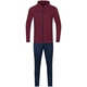 Tracksuit Challenge with hood maroon/marine Front View