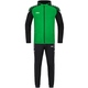 Tracksuit Polyester Performance with hood soft green/black Front View