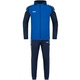 Tracksuit Polyester Performance with hood royal/seablue Front View