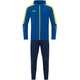 Polyster tracksuit Power with hood royal/citro Front View
