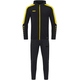 Polyster tracksuit Power with hood schwarz/citro Front View