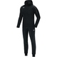 Polyster tracksuit CLASSICO with hood black Front View