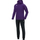 Polyster tracksuit CLASSICO with hood lila Front View