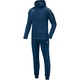Polyster tracksuit CLASSICO with hood night blue/citro Front View