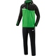 Presentation tracksuit COMPETITION 2.0 with hood soft green/black Front View
