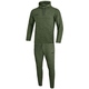 Jogging suit Premium Basics with hooded sweater khaki meliert Front View