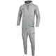 Jogging suit Premium Basics with hooded sweater grau meliert Front View