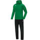 Presentation tracksuit CLASSICO with hood sport green Front View
