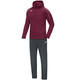 Presentation tracksuit CLASSICO with hood maroon Front View