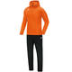 Presentation tracksuit CLASSICO with hood neonorange Front View