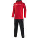 Presentation tracksuit PERFORMANCE with hood red/white/black Front View