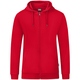 Hooded jacket Organic red Picture on person
