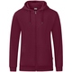 Hooded jacket Organic maroon Picture on person